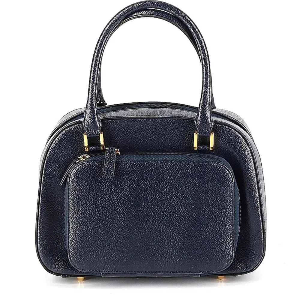 Navy Satchel w/built in Wallet